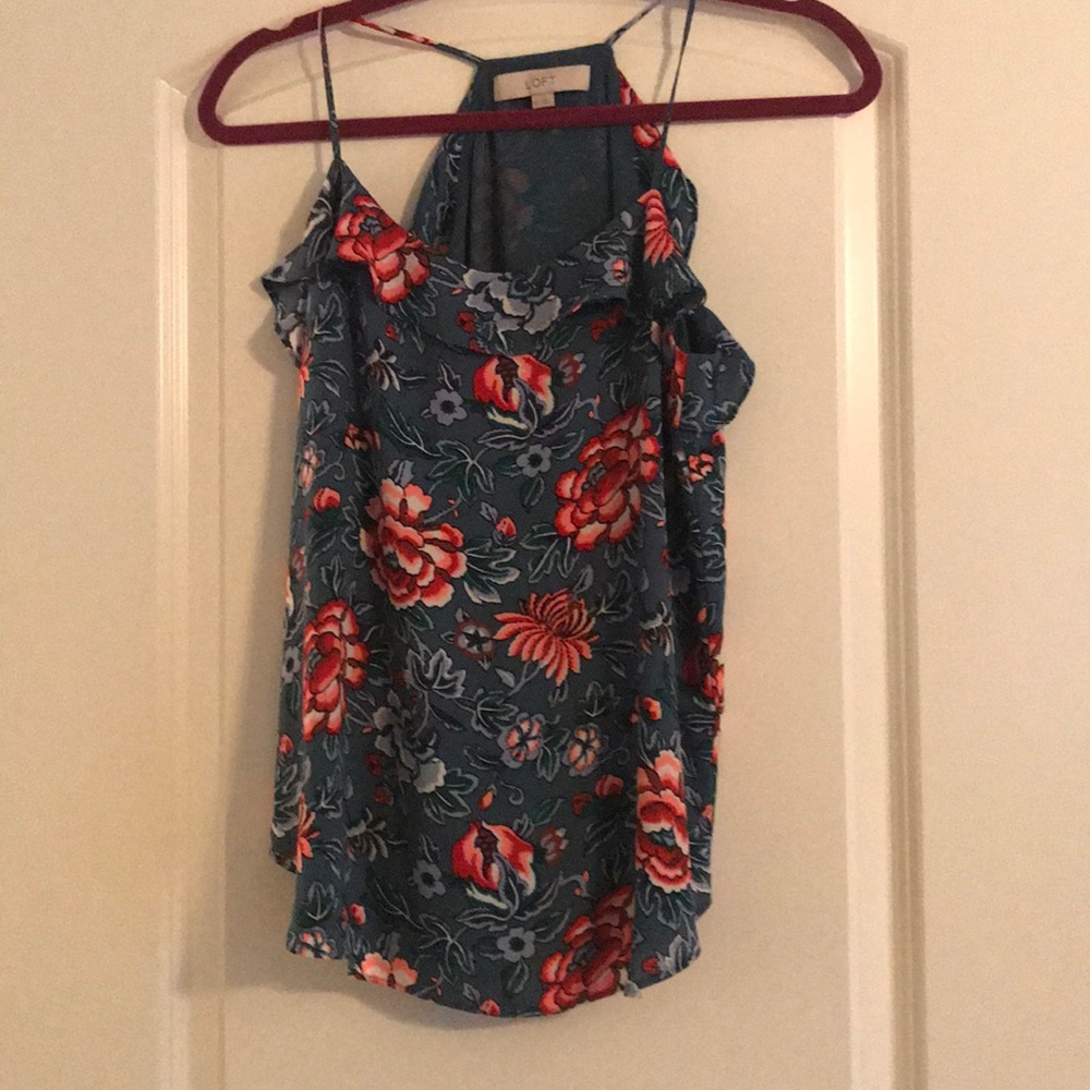 LOFT XS floral tank top